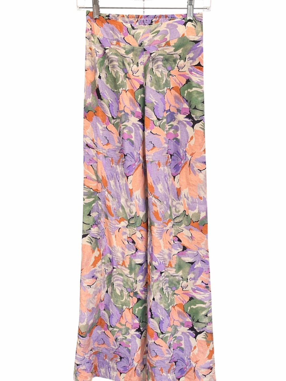 Lulus Floral Wide Leg Pants XS Boho Flowy High Waisted Palazzo